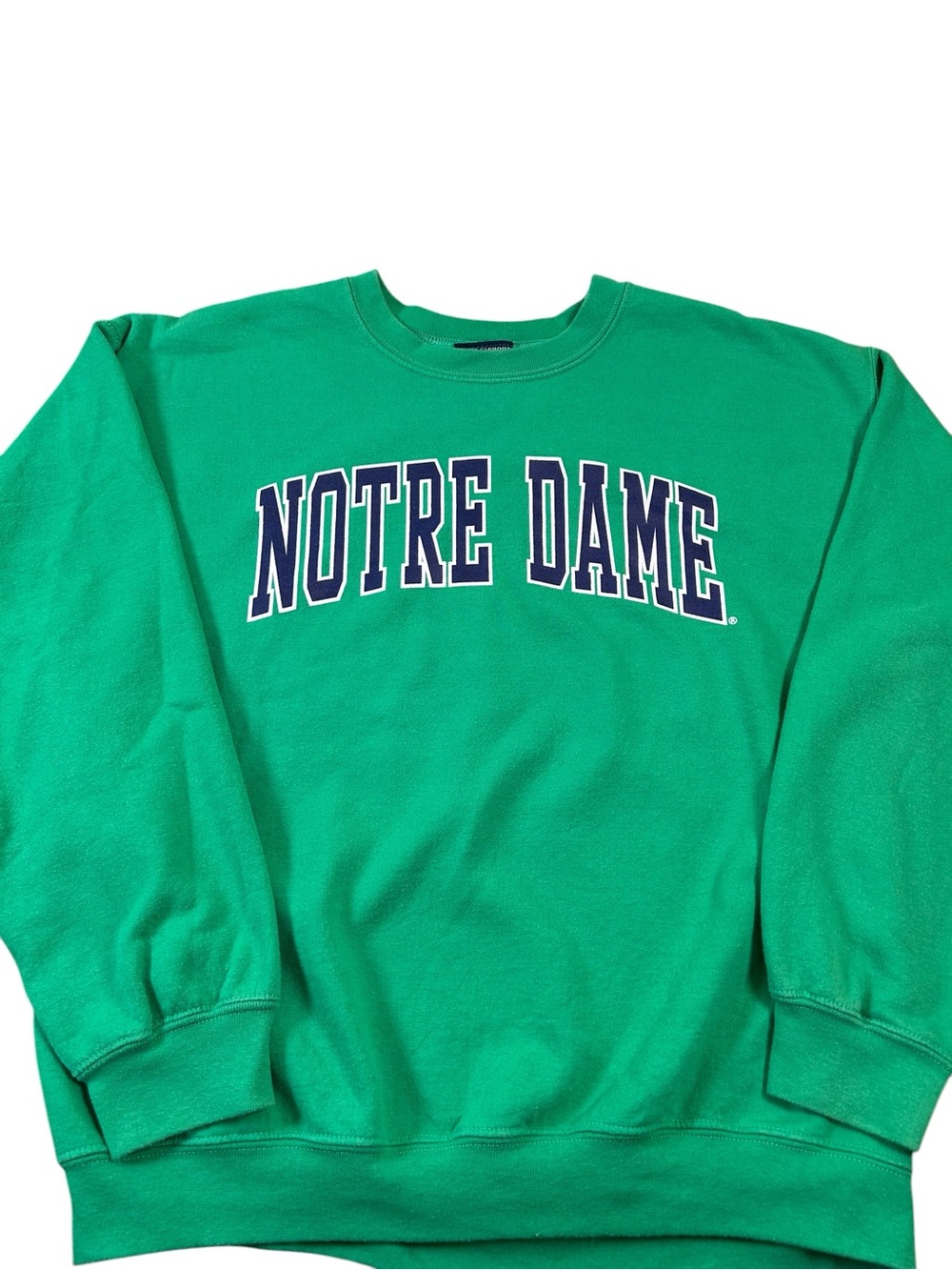 Notre Dame 90s VTG MV SPORT Green Crewneck Sweatshirt L Fighting Irish